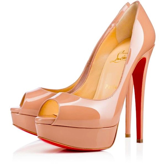 Christian Louboutin Womens Nude Lady Peep 150 - Picture 1 of 5